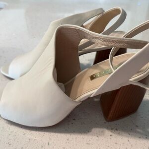 Louise et Cie White Slingback Heels